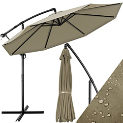 tillvex 300 cm Sombrilla Excentrico | Parasol para Terraza Jardín Balcón Patio | con Manivela y Base en Cruz, giratorio 360º, Protección UV en oferta