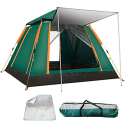 KoKoBin Tienda de campaña automática para 4 personas, impermeable, con mosquitera y 100% anti UV, 215 x 215 x 142 cm características