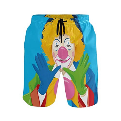 DEZIRO - Bañador para hombre, diseño de payaso, secado rápido 1 XXL
