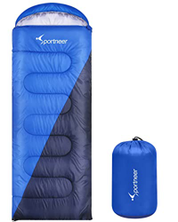 Saco de Dormir para Acampar, Sportneer Bolsa de Dormir con Bolsa de Compresión para Viajes Camping Senderismo Resistente al Agua Ligero y Cálido, Azul precio