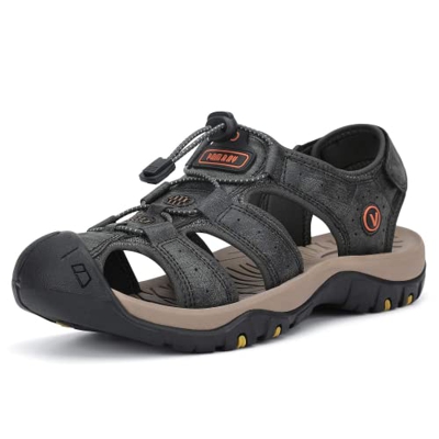 Sandalias Hombre Sandalia de Senderismo Plataforma Calzados Deportivas Suede Slipper Gris 40
