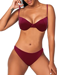 Rayson Bikini Brasileño Trajes de Baño Mujer de Dos Piezas Top Push-Up con Dos Tiras Laterales Bikini Triangulo Brasileños Bañador Mujer precio