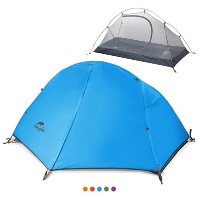 Naturehike Tienda de Campaña 1 Persona Ultraligera,Tienda de Techo de Doble Capa Portátil,Impermeable Tienda Campaña Configuración Rápida Carpa Refugi