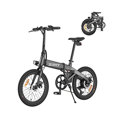 HIMO Bicicleta eléctrica plegable Z20 para adultos, bicicleta eléctrica de 20 pulgadas con batería de iones de litio extraíble de 36 V y 10 Ah, disco 