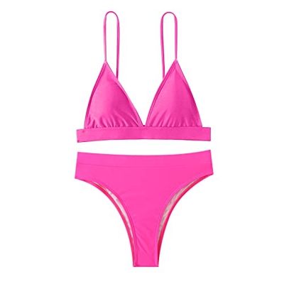 Nuevo 2022 Mujer Bikini Conjunto de Bikinis dos piezas color sólido Moda clásico Sexy Ropa de Playa Push up cintura alta Bikini Tankinis Basic Beachwe