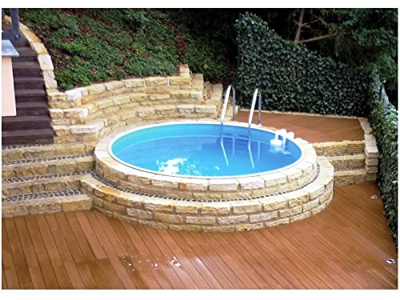 Trendpool Piscina Redonda de Pared de Acero Splash de 1,20 m de Altura.