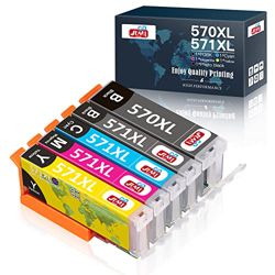 JIMIGO 570XL 571XL Cartuchos de Tinta para Canon PGI-570 CLI-571 Compatible con Canon MG5750 MG5751 MG5752 MG5753 MG6850 MG6851 MG6852 MG6853 TS5050 T características