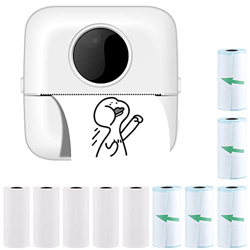Furado Mini Impresora Térmica, Impresora Portátil Mini, Impresora Térmica de Bolsillo, Portátil Bluetooth Etiqueta Nota Recibo Papel Impresora con iOS características