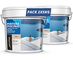 Pintura Piscinas al Agua. Protección y decoración de piscinas. (2x5 Kilos, Marfil) en oferta