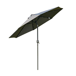Outsunny Sombrilla Parasol de Jardín Ø270x240 cm con 24 Luces LED Solar Mecanismo de Inclinación Manivela y Poste Desmontable de Metal para Terraza Pi características