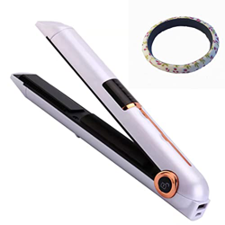 Alisador para el cabello sin cables, alisador de pelo, Se entrega con bonita pulsera de caucho, plancha para el pelo portátil, con placas de cerámica. precio
