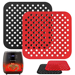 Alfombrillas para Cesta Freidora, 2 PCS Revestimientos Cuadrados Reutilizables para Freidora de Aire, Antiadherentes Almohadillas de Silicona para Fre características