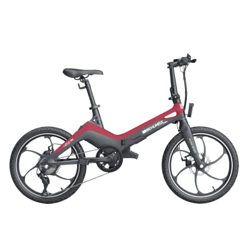 Behumax - Bicicleta eléctrica E-Urban 790 Red, ebike Motor de 250 W, Totalmente Plegable, con Faros led, bateria Extraible y Sistema de Velocidad Ajus en oferta