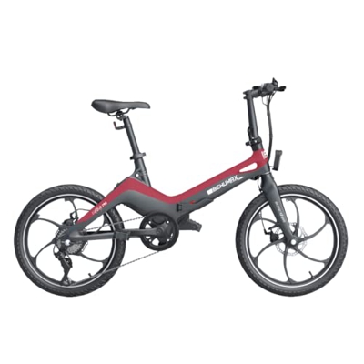 Behumax - Bicicleta eléctrica E-Urban 790 Red, ebike Motor de 250 W, Totalmente Plegable, con Faros led, bateria Extraible y Sistema de Velocidad Ajus