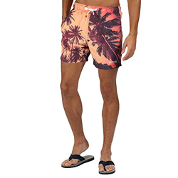 Regatta Mawson II-Bañador De Secado Rápido con Forro De Malla Swimwear, Hombre, Sunset, S en oferta