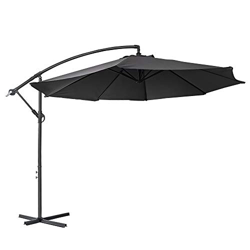 LZQ - Sombrilla de aluminio para balcón, jardín, 350 cm, para terraza, mercado, con protección UV 40+, para jardín, terraza, balcón en oferta