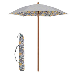 Sekey® Sombrilla Ø 180 cm Parasol para terraza jardín Playa balcón Piscina pati, Protector Solar UV50+ Gris características