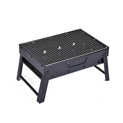 Barbacoa de carbón vegetal para camping, barbacoa de carbón vegetal, de acero inoxidable, portátil, plegable para exterior, jardín, fiesta, camping características