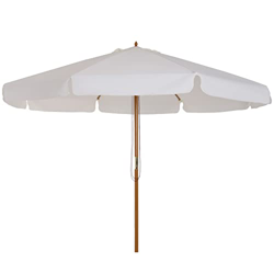 Outsunny Sombrilla de Jardín Ø325x250 cm Parasol de Madera con Sistema de Polea Techo de Ventilación y 8 Varillas de Bambú para Terraza Balcón Exterio características