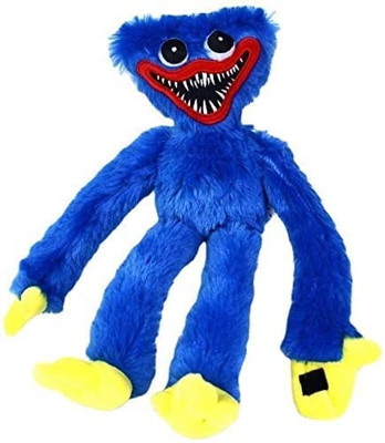 Huggy Wuggy - Peluche de Dibujos Animados Azules, Espeluznante y Divertido Monstruo, Amapolas, fanáticos del Juego Regalo de cumpleaños 40 cm Regalos 