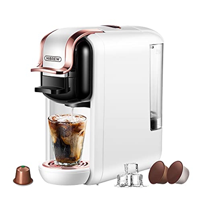 HiBREW H2A- Cafetera multicápsula,Cafetera espresso,Apta para múltiples variedades de café,compatible capsulas dolce gusto nespresso polvo de café,600