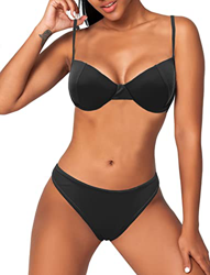 Rayson Bikini Brasileño Trajes de Baño Mujer de Dos Piezas Top Push-Up con Dos Tiras Laterales Bikini Triangulo Brasileños Bañador Mujer precio