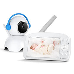 Powerextra Vigilabebé Bebé Monitor Inteligente con Pantalla LCD 5.5"-Vigilabebés con Cámara HD 720P, Monitor de Bebé Visión Nocturna Infrarrojos,Modo  precio