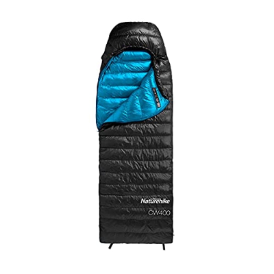 Naturehike Sacos de Dormir Rectangulares Saco de Dormir Momia Saco de Dormir con Capucha Saco de Dormir de Plumón Ultraligero Plumón de Ganso Blanco (