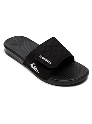 Quiksilver Bright Coast Adjust Quilted, Sandalia Hombre, Color Negro, Blanco y Negro, 46 EU
