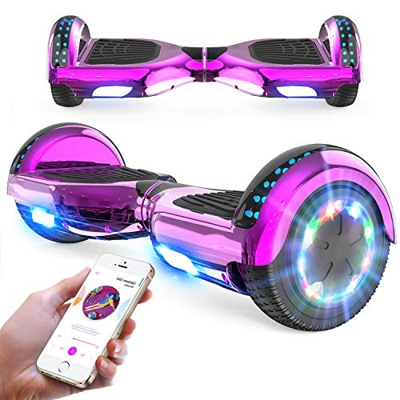RCB Hoverboards 6.5 Pulgadas Overboard para Niños y Adolescentes Hoverboards Auto-equilibrado con Bluetooth Hover Board con LED Luces, Regalo para Niñ