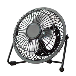 Fine Elements Ventilador de mesa portátil con alimentación USB, 4 pulgadas, color negro, COL1147 características
