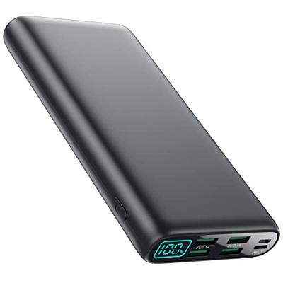 HRTOJ Batería Externa 26800mAh Power Bank, Pantalla LCD con 4 Salida y 2 Entrada Cargador Portátil Móvil, USB C Cargar Bateria Portatil Compatible con