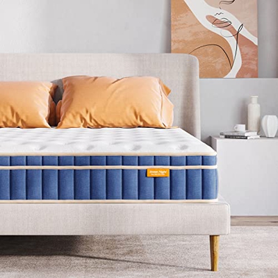 Sweetnight Colchón Muelles Ensacados | Colchón Híbrido de Muelles de Espuma Viscoelástica | Altura 20 cm | Transpirable, Cómodo, Silencioso | 140 x 20