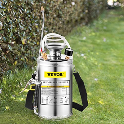 Happybuy Pulverizador a Presión de Alto Rendimiento Pulverizador a Presión con Bomba Pulverizador de Jardín Pulverizador de Acero Inoxidable Pulveriza