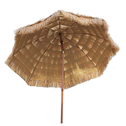 SHXF Sombrilla de Paja con inclinación, Parasol de Hawai, Sombrilla Redonda Bast para Exterior, Patio,Jardín, Balcón, Piscina, Portátil, Ø 240cm, 300c en oferta