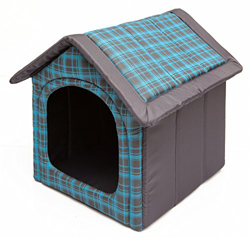 Hobbydog R2 BUDNKR16 Doghouse R2 44 x 38 cm Blue Grid, S, Azul, 700 g precio
