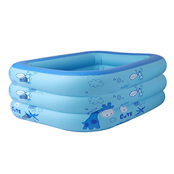 ZCFGUOI Piscina rectangular de suelo, piscina inflable con bonito patrón de jirafa para niños a partir de 3 años, para adultos, jardín al aire libre,  características