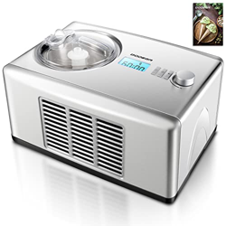 BODEGA 4 IN 1 Heladera con Compresor, 1,5L Maquina Hacer Heladoscon 4 Modos, Autocalentable para helados, sorbetes y yogur congelado, 150W Ice Cream M en oferta