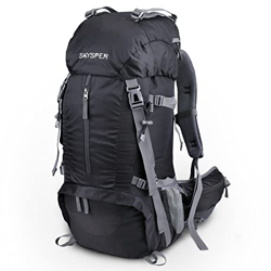 SKYSPER 50L Mochilas de Senderismo al aire libre Mochila de Senderismo Macutos Impermeable Ergonómica para Viajes Excursiones Acampadas Trekking (Ⅱ- N en oferta