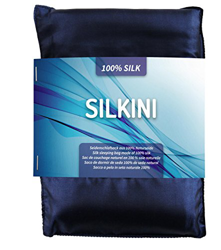 Silkini - Saco de dormir de seda 100% de seda natural, azul precio