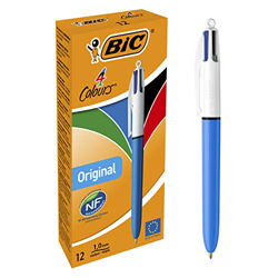 BIC 8934642 - 4 colores Original bolígrafos Retráctiles punta media (1,0 mm) – Caja de 12 unidades precio