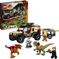 76951 Jurassic World Transporte del Pyrorraptor y el Dilofosaurio de Juguete, Juegos de construcción