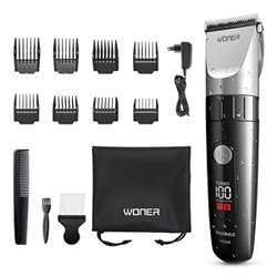 WONER Cortapelos Hombre Maquina Cortar Pelo Profesional Impermeable con Función Turbo Corte 0-28mm, Maquina Cortapelo Inalámbrico Pantalla LED, Recort en oferta