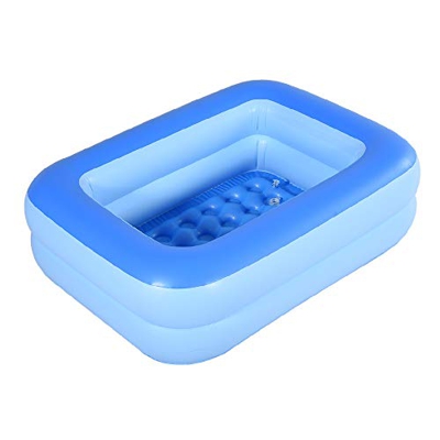 Amazon Brand - Umi, piscina infantil, piscina de verano de 115 cm, divertida bañera con suelo hinchable suave (azul)