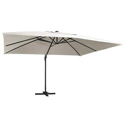 Catherinol Sombrilla voladiza con LED y poste, Parasol Terraza, Sombrilla Terraza Exterior, Sombrilla Jardin, Parasol Jardin, Sombrilla Playa, Parasol
