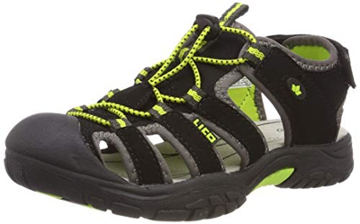 Lico Nimbo, Sandalias Punta Cerrada Niños, Negro (Schwarz/Gr/Grün Schwarz/Gr/Grün), 41 EU