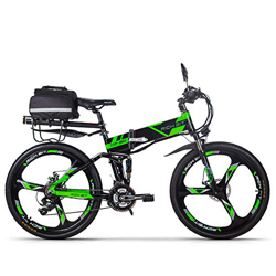 RICH BIT Bicicleta eléctrica RT-860 Bicicleta Plegable Bicicleta de montaña Bicicleta 26 Pulgadas Shimano 21 Velocidad Bicicleta Smart MTB (Verde) características
