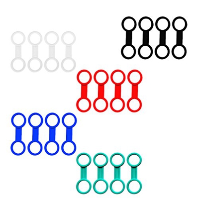 CUTICATE Pack 20 Scuba Diving Dive Silicone Snorkel Mask Strap Keeper Keeper Holder Retainer