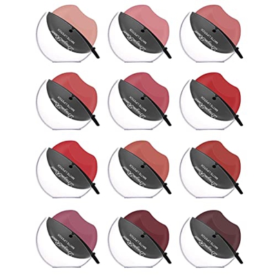 Repple Juego de lápiz Labial Perezoso Multicolor, Juego de lápiz Labial Mate para niñas, lápiz Labial sólido Mate Sexy Redondo, Brillo de Labios de Te