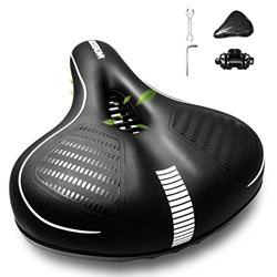 MOSSNDAR Sillín Bicicleta Muy Cómodo,con Dos amortiguadores,Asiento de Bicicleta Ergonómico Hombre Mujer,Impermeable y Transpirable,Sillín Ciclismo pa en oferta